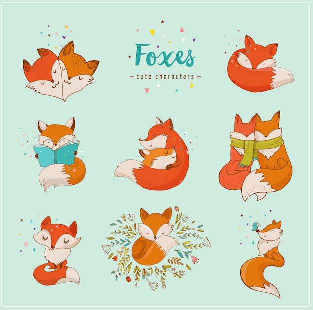 Fox characters cute