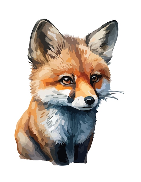 Fox clipart geïsoleerde vectorillustratie