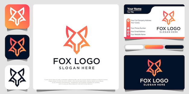 Fox creative logo vector Fox icon Fox Modern Logo Abstract  Clean Logo