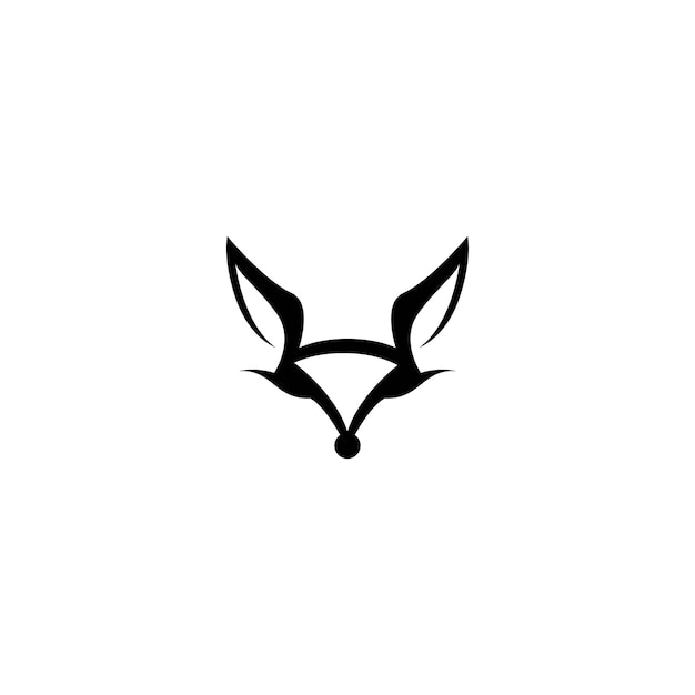 Vector fox creative logo vector template logo abstract shape of fox