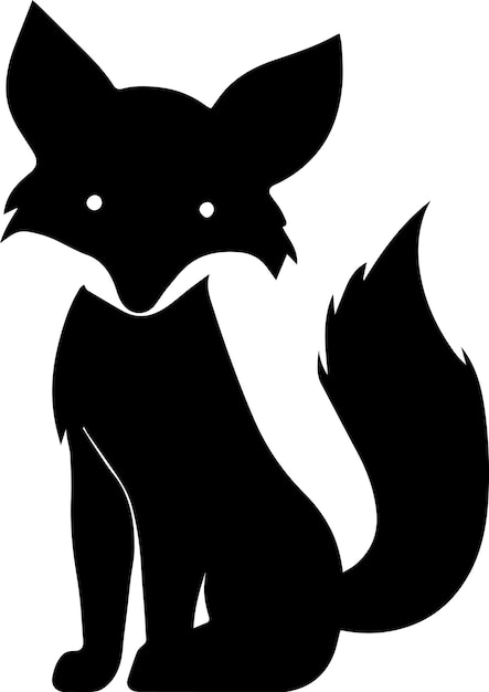 Vector fox cub vector silhouette 5
