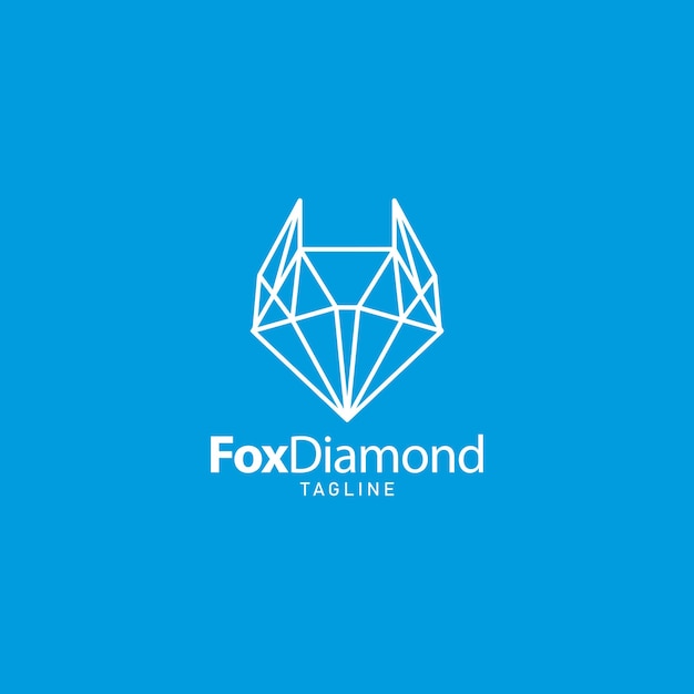 логотип компании fox Diamond Identity простой дизайн