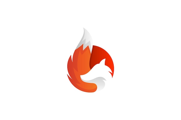 Fox dier sjabloon logo ontwerp