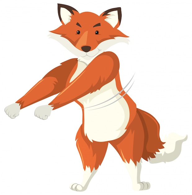 A fox doing floss dance