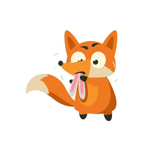 Fox Eating Rabbit