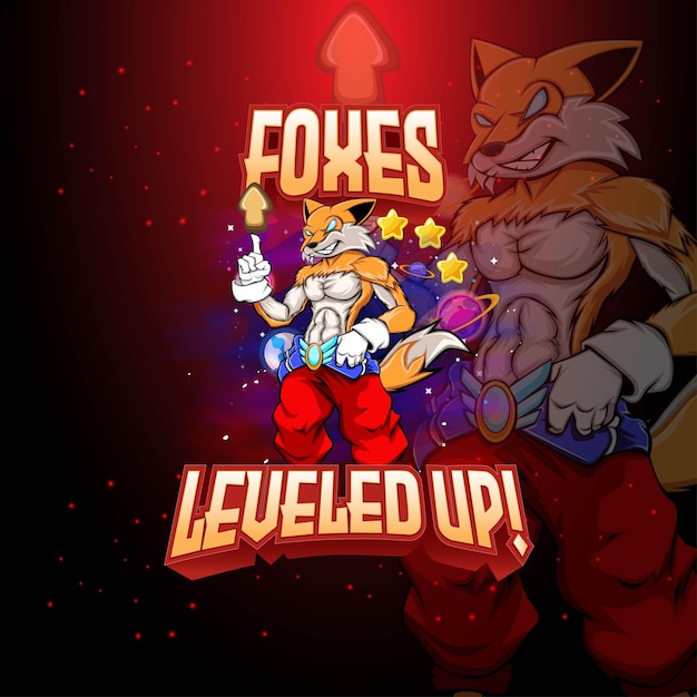 Дизайн логотипа Fox Esport Gaming Mascot