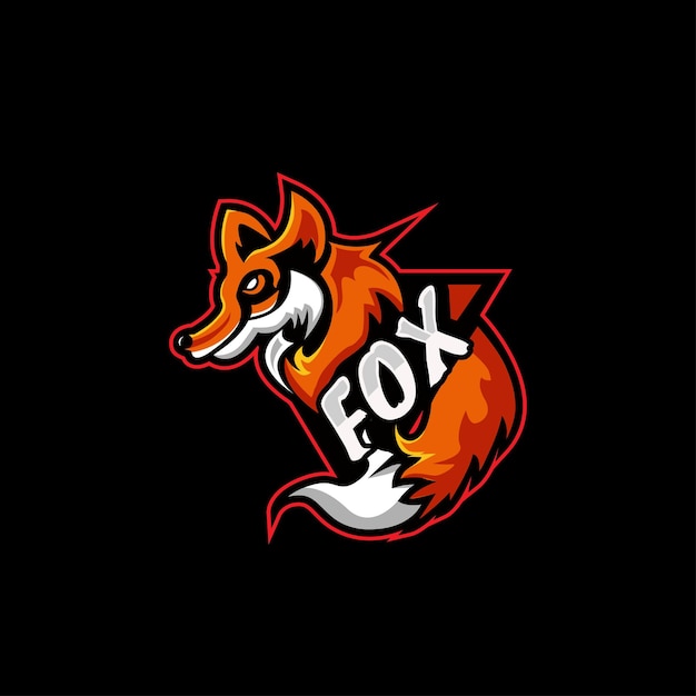 Vettore logo della mascotte di fox esport