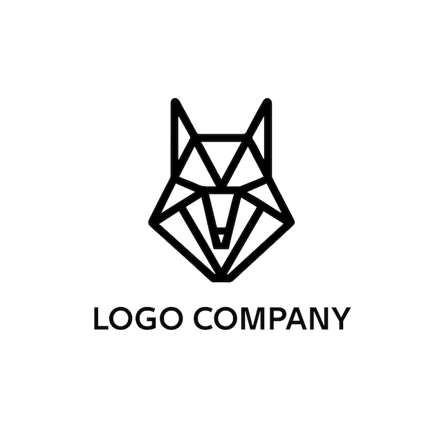 Вектор Дизайн логотипа лисицы