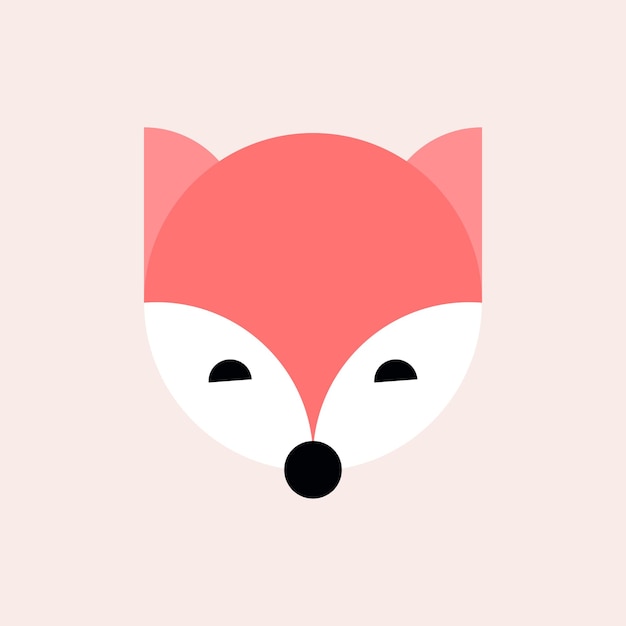 Fox face vector illustration