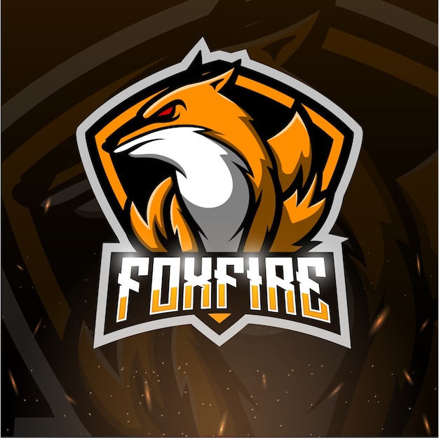 Fox fire mascot esport illustration