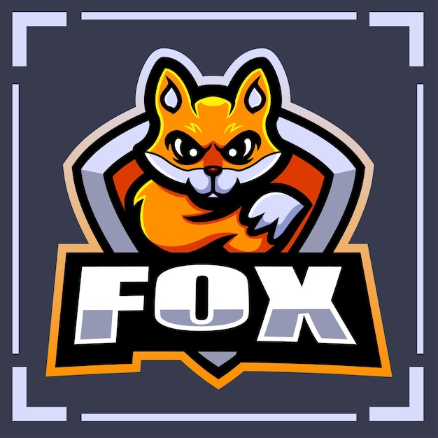 Fox gaming mascot esport logo design