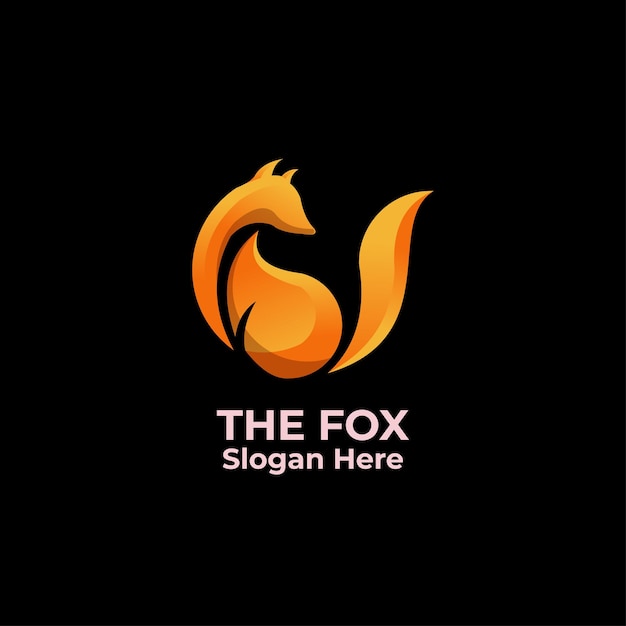 Fox Gradient Modern Logo Company Vector Template