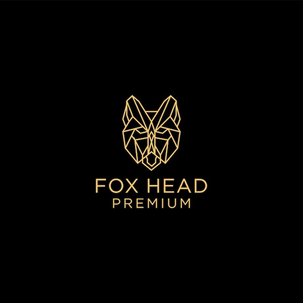 Fox Head design icon logo template