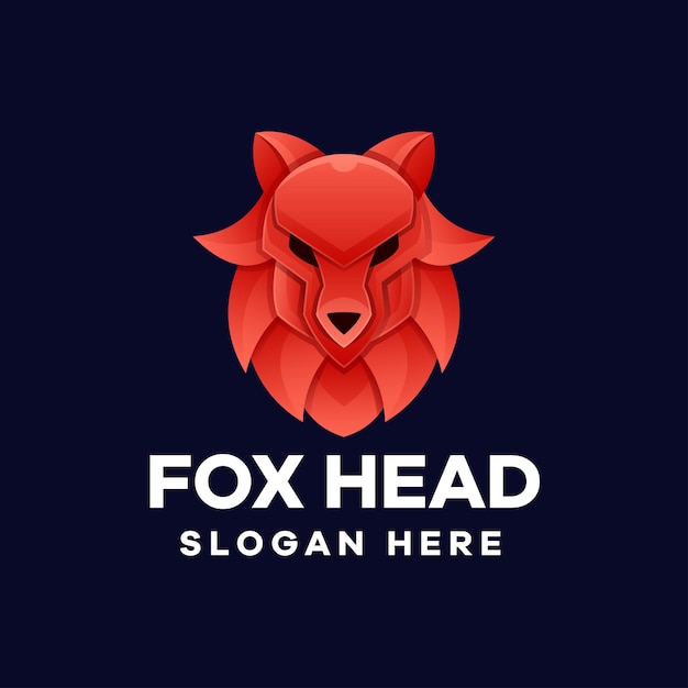 Fox head gradient logo design