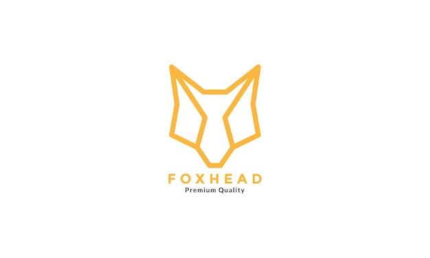 Fox head line modern tech logo symbol icon vector graphic design