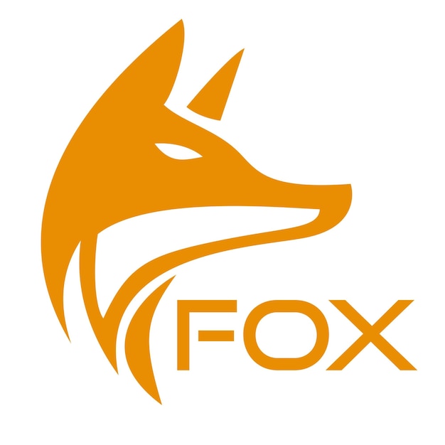 Fox head for logo design modern and creative