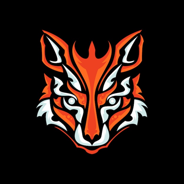 fox head logo design