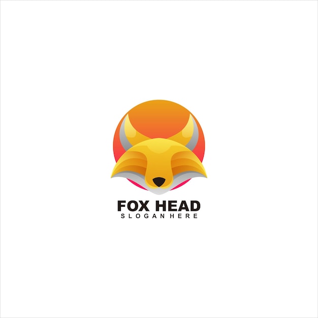 градиент логотипа головы лисы