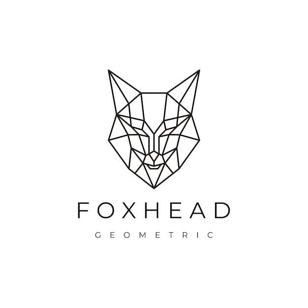 Fox head logo icon design template