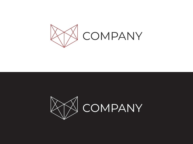 Vector fox head logo template for your company