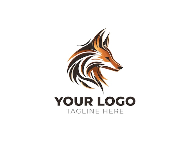 Вектор логотипа fox head для смелого брендинга