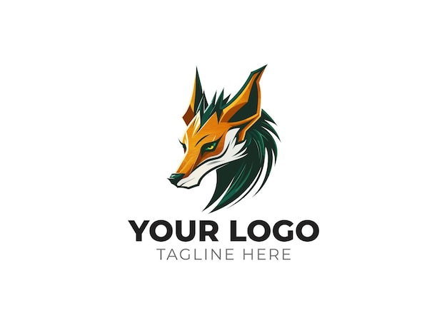 Fox head logo vector per un marchio intelligente e agile