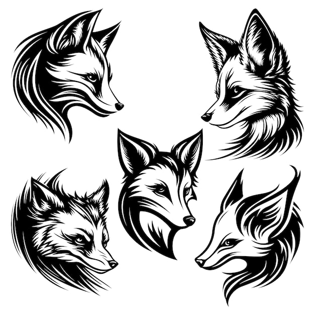 Vector fox head symbol logo