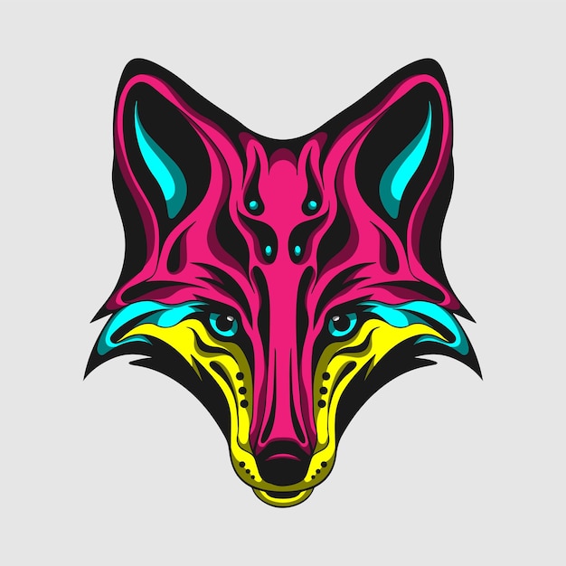 Fox Head vector moderne kleuren