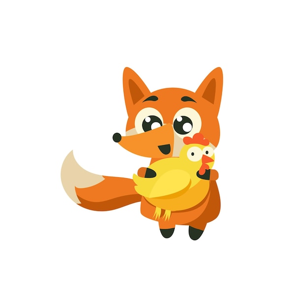 Fox Holding Chicken