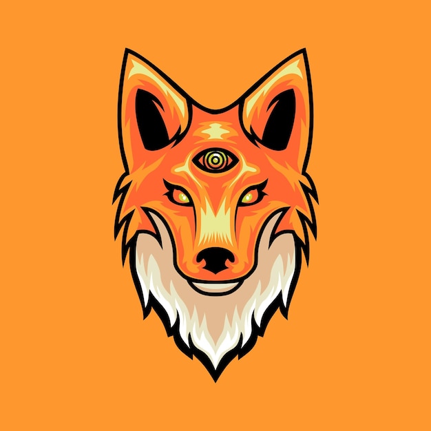 Vector fox hoofd logo