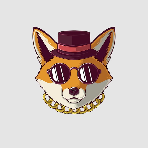 Fox illustration in a cute style