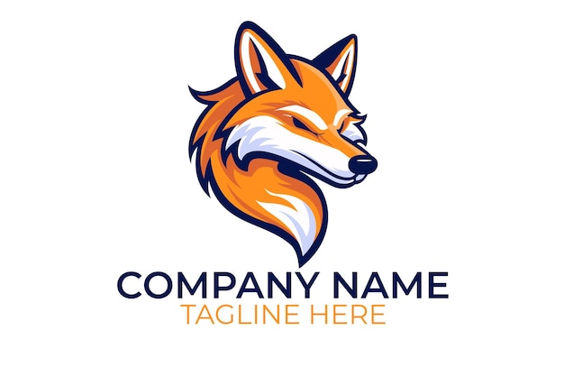 fox illustration logo vector