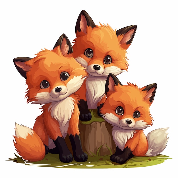 fox illustrations vector