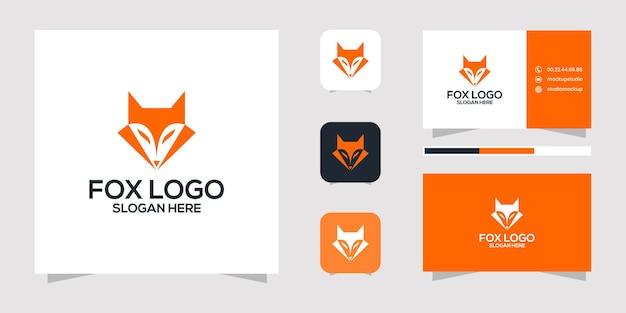 Fox logo design and business card.