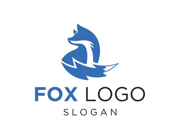 백색 배경으로 Corel Draw 2018 응용 프로그램을 사용하여 만들어진 Fox 로고 디자인