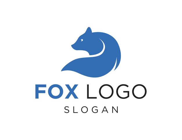 백색 배경으로 Corel Draw 2018 응용 프로그램을 사용하여 만들어진 Fox 로고 디자인