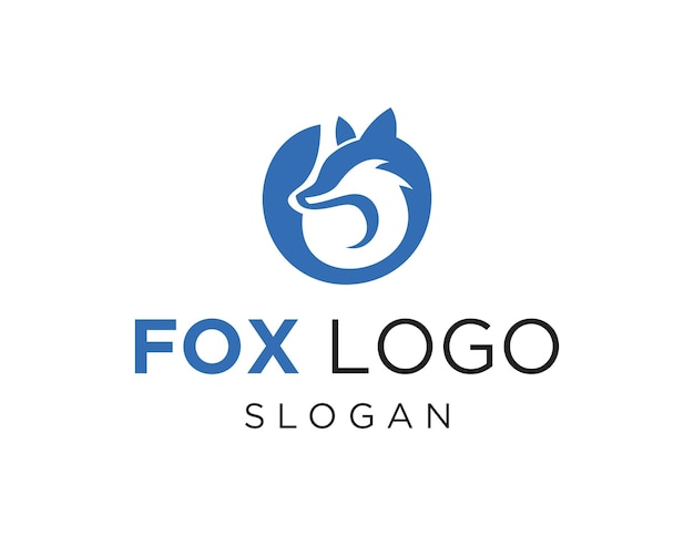 백색 배경으로 Corel Draw 2018 응용 프로그램을 사용하여 만들어진 Fox 로고 디자인