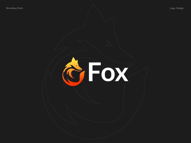 Fox logo design template