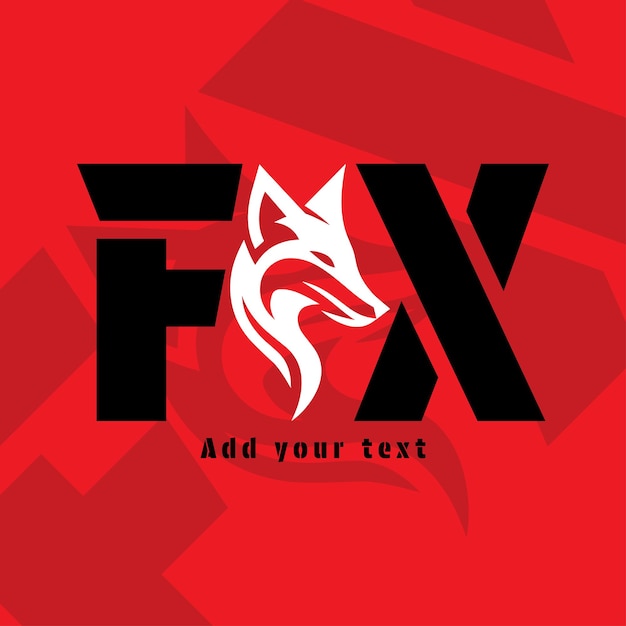 Fox logo design vector image for company brand