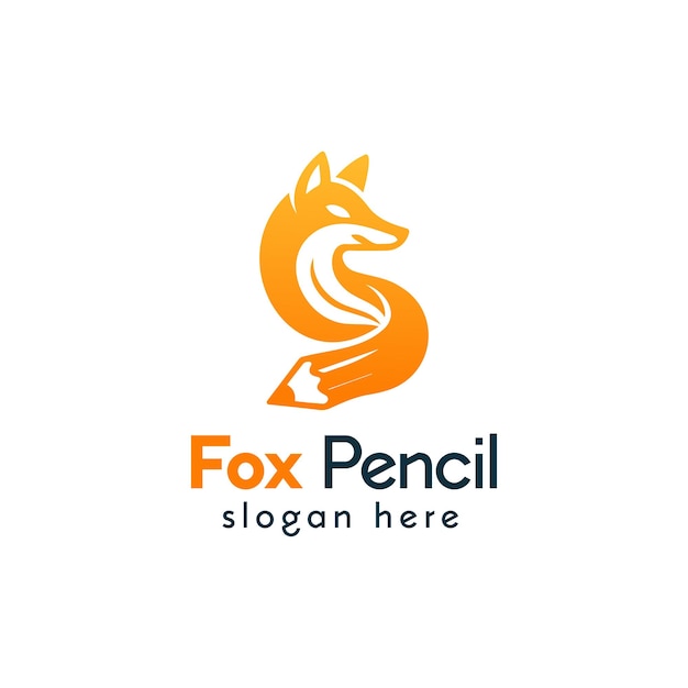 Логотип лисы с карандашом во рту