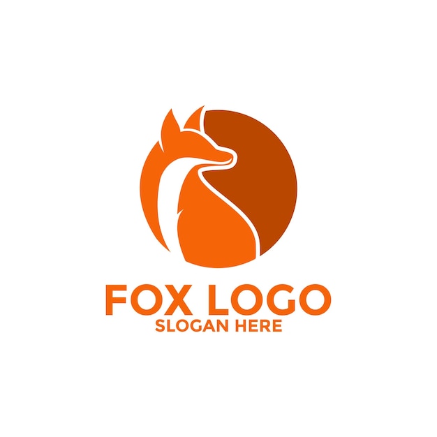 Fox logo icon vector Circle fox logo illustration design