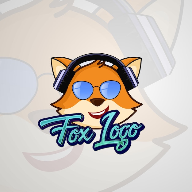 Fox-logo ontwerp Fox-mascotte-logo