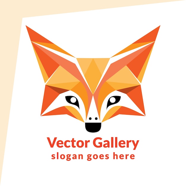 Vector fox logo ontwerp sjabloon