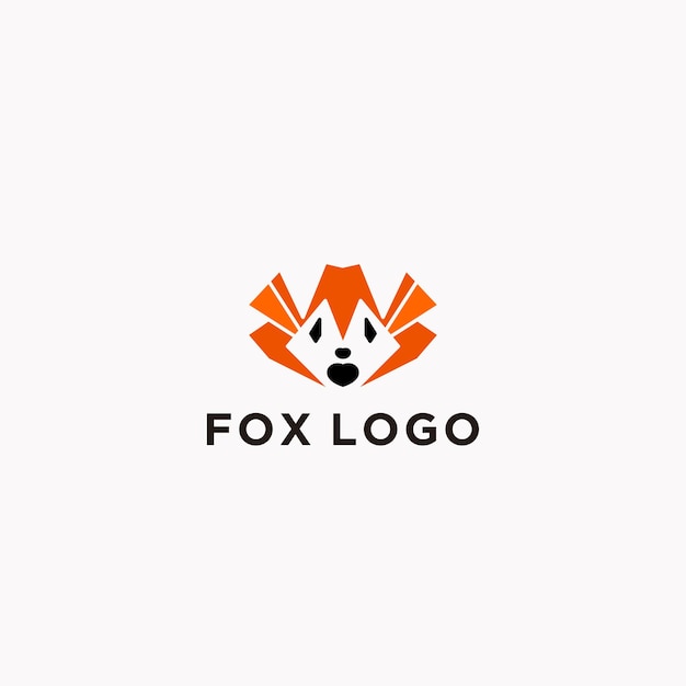 Fox logo pictogram ontwerp sjabloon platte vector