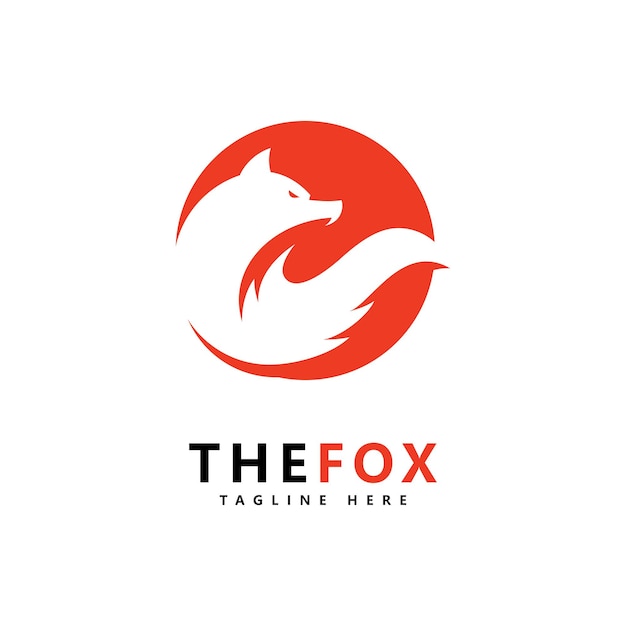 Fox logo pictogram vector ontwerpsjabloon