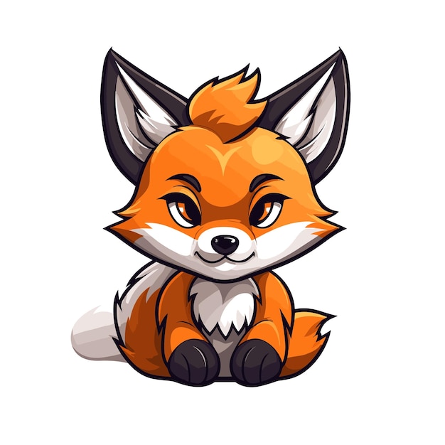 Vector fox logo sticker