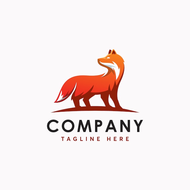 Fox logo template ilustration icon