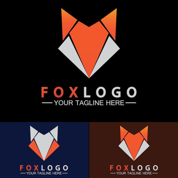 Fox logo Vector illustration design template