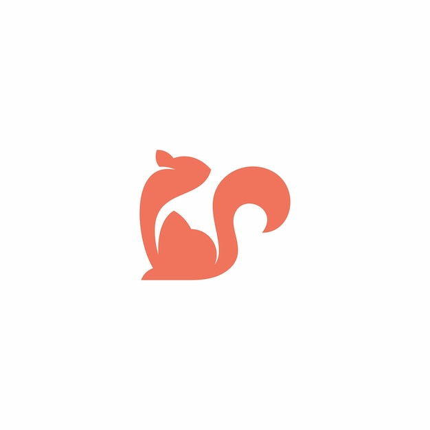 A fox logo with a squirrel on it