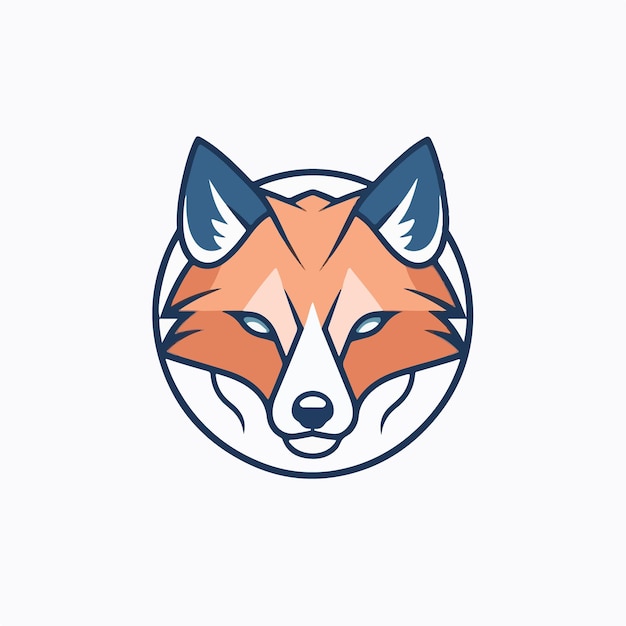 Vector a fox logo with a white background